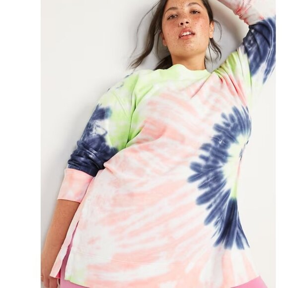 Old Navy Tops - NEW Old Navy Tie Dye Sweatshirt Peach Tie-Dye Size Large